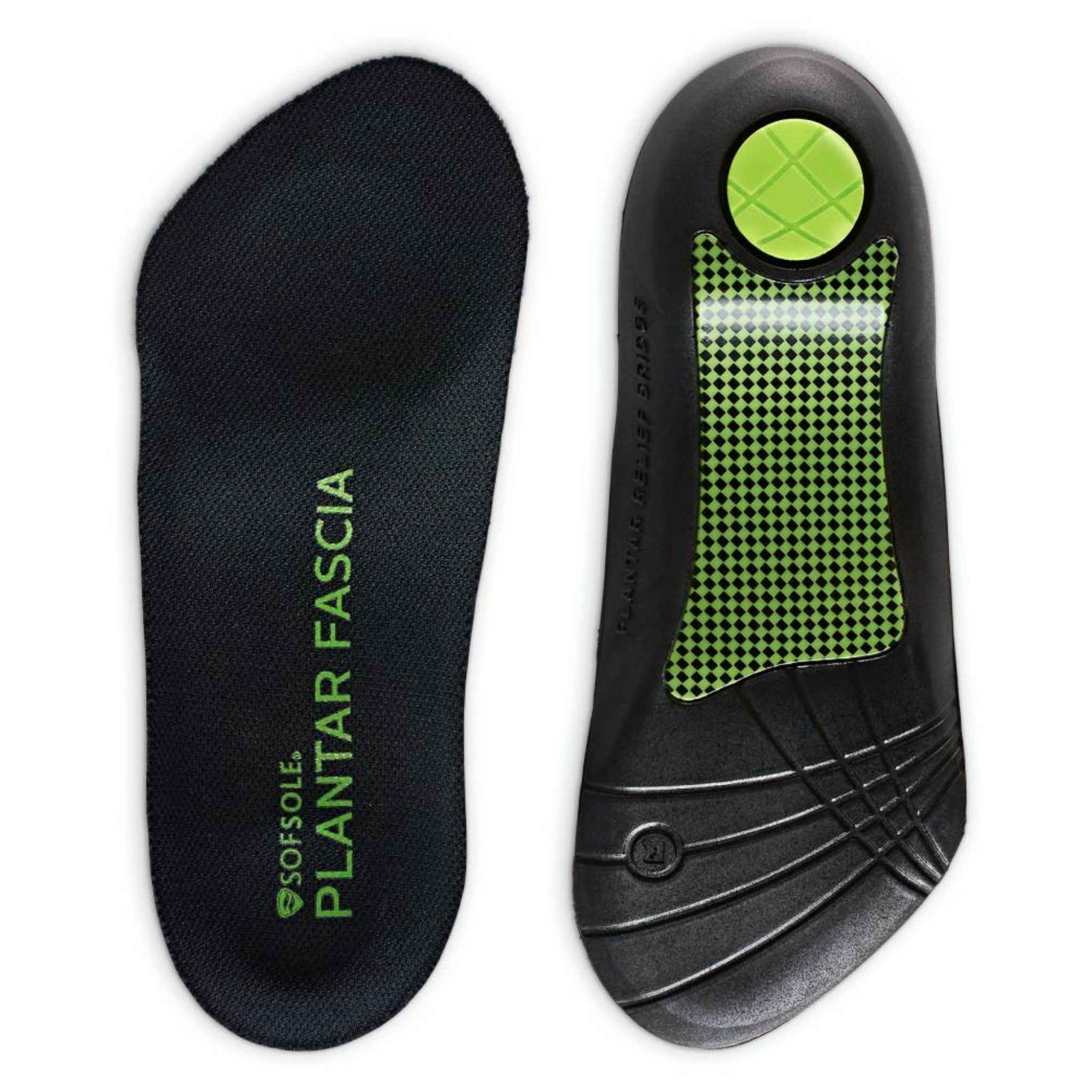Sof Sole Plantar Fascia Insoles - Black/Green