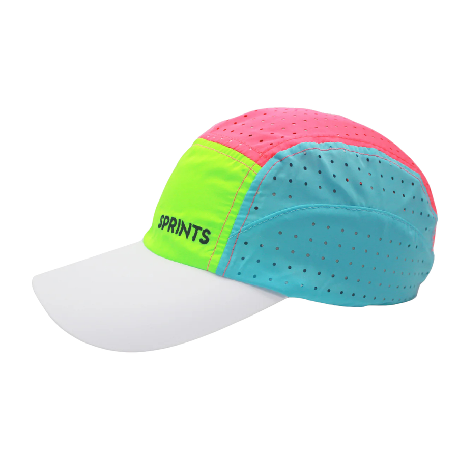 Sprints Brisk Out the Blocks HyperG Hat - Green/Blue/Pink/White