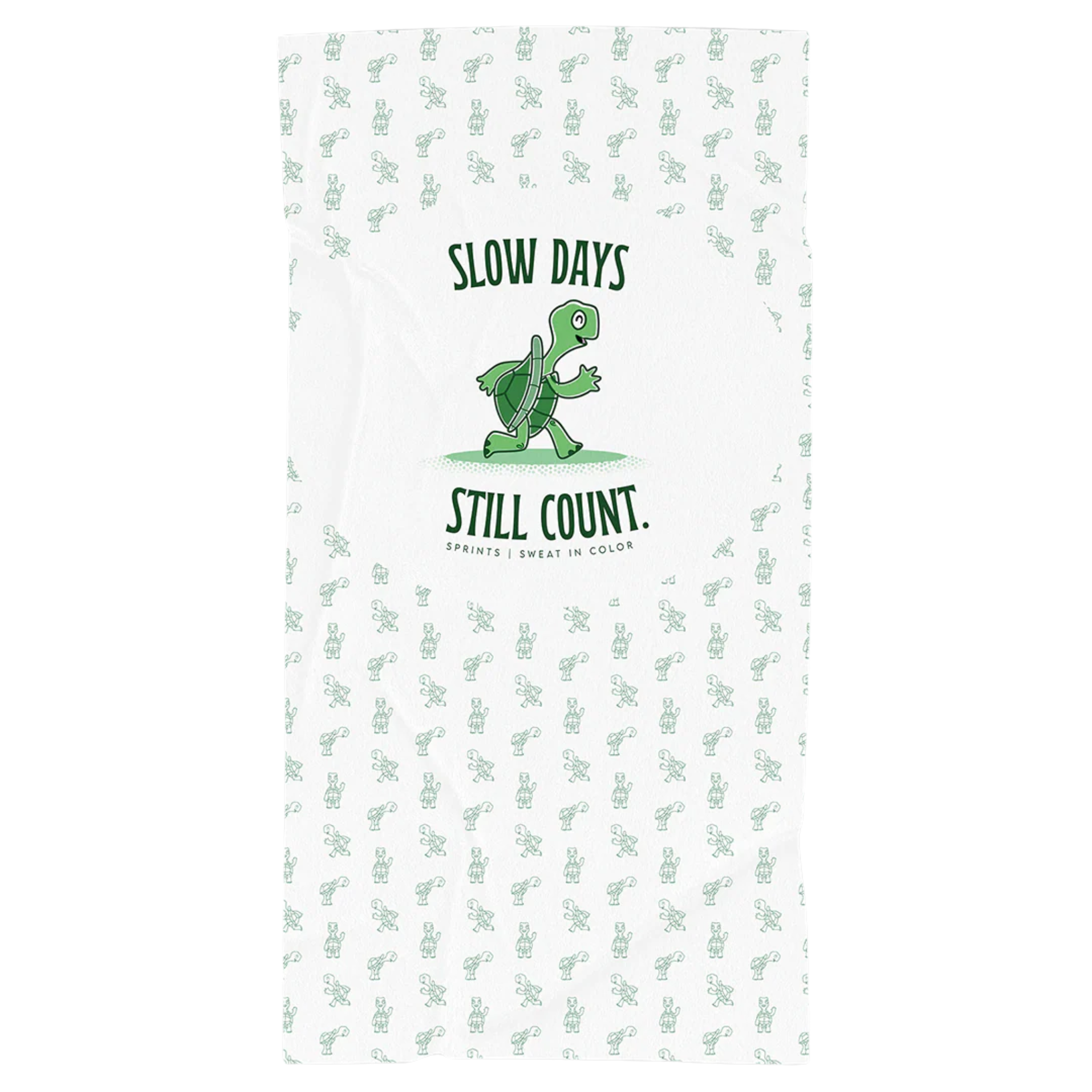 Sprints Slow Days Still Count Car Seat Cover Towel - White