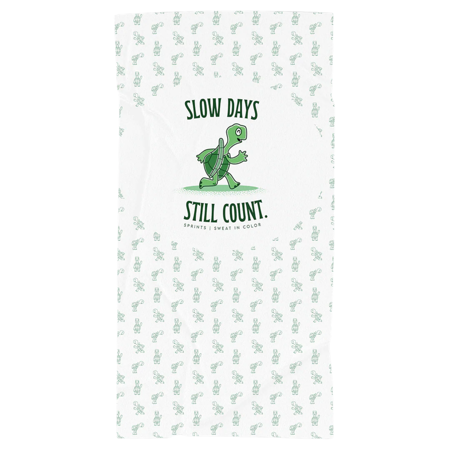Sprints Slow Days Still Count Car Seat Cover Towel - White