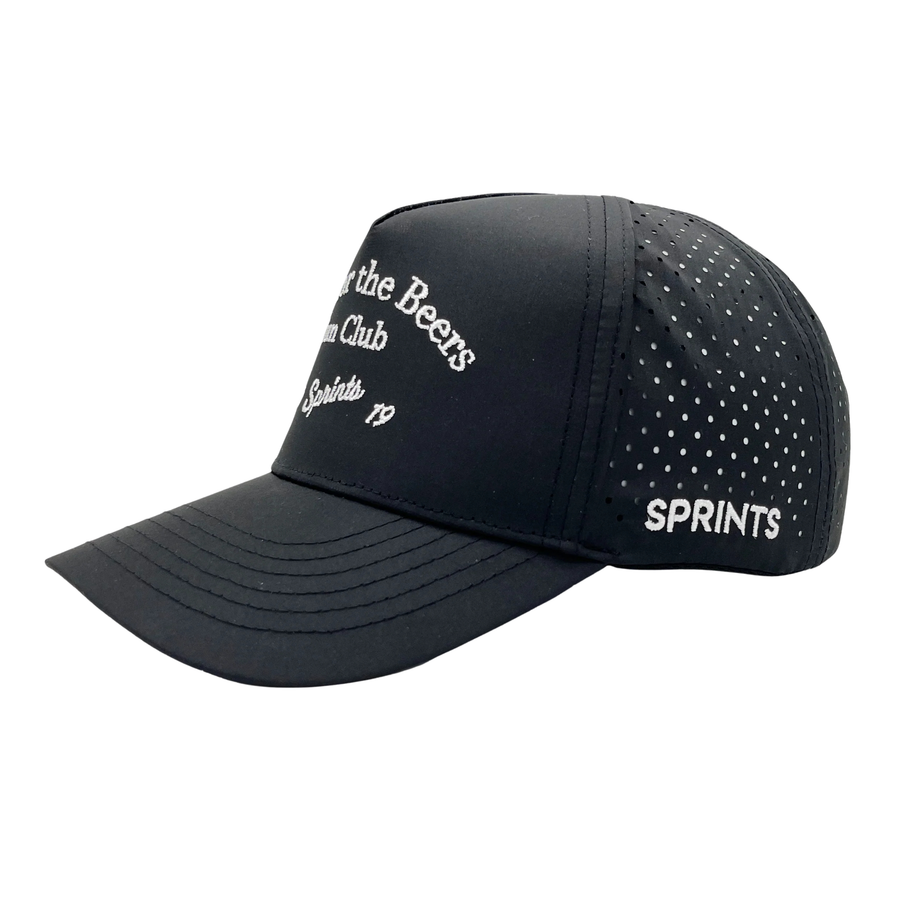 Sprints Here for the Beers Run Club Structured VP Hat - Black
