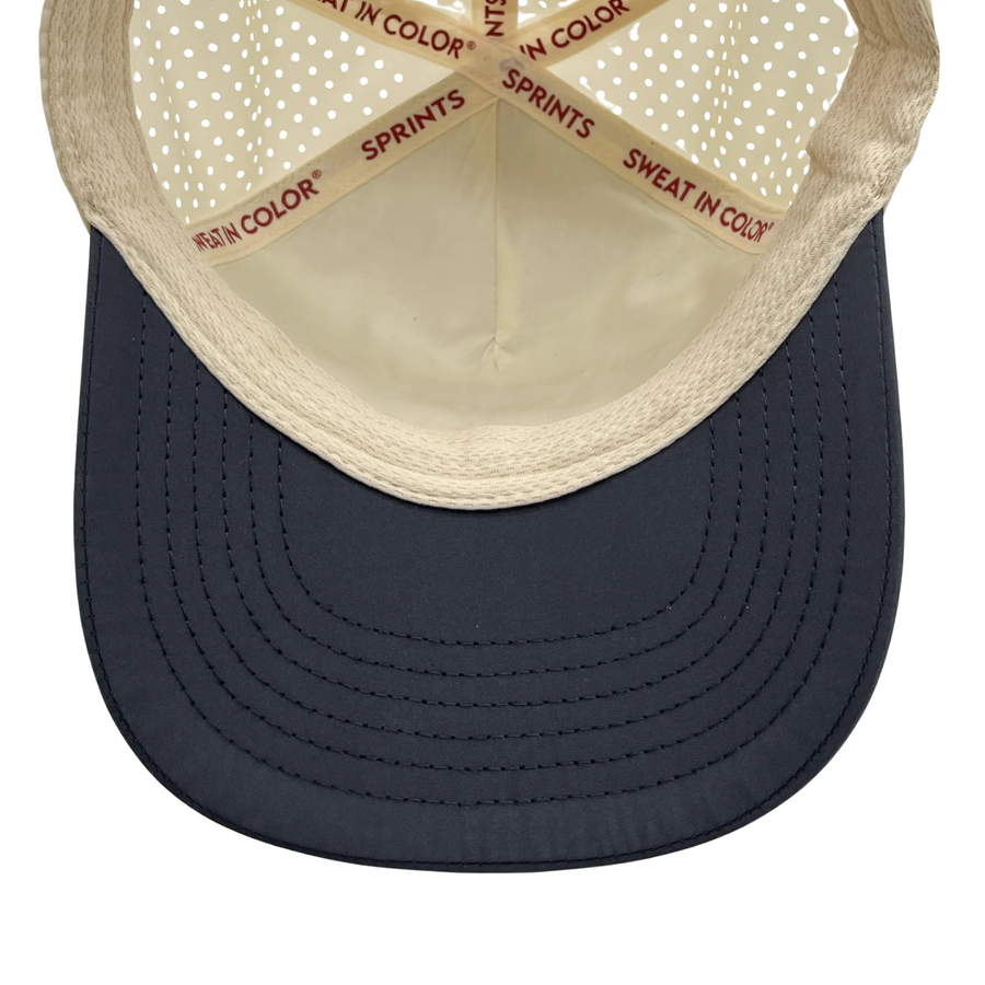Sprints I'm Nicer After I Run Run Club Structured VP Hat - Cream/Blue