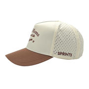 Sprints Hot Moms Run Club Structured VP Hat - Cream/Brown