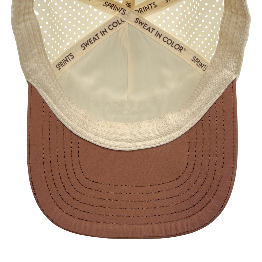 Sprints Hot Moms Run Club Structured VP Hat - Cream/Brown