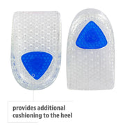 Sof Sole Gel Heel Cup Inserts - Clear/Blue