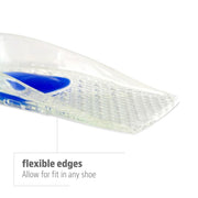 Sof Sole Gel Heel Cup Inserts - Clear/Blue