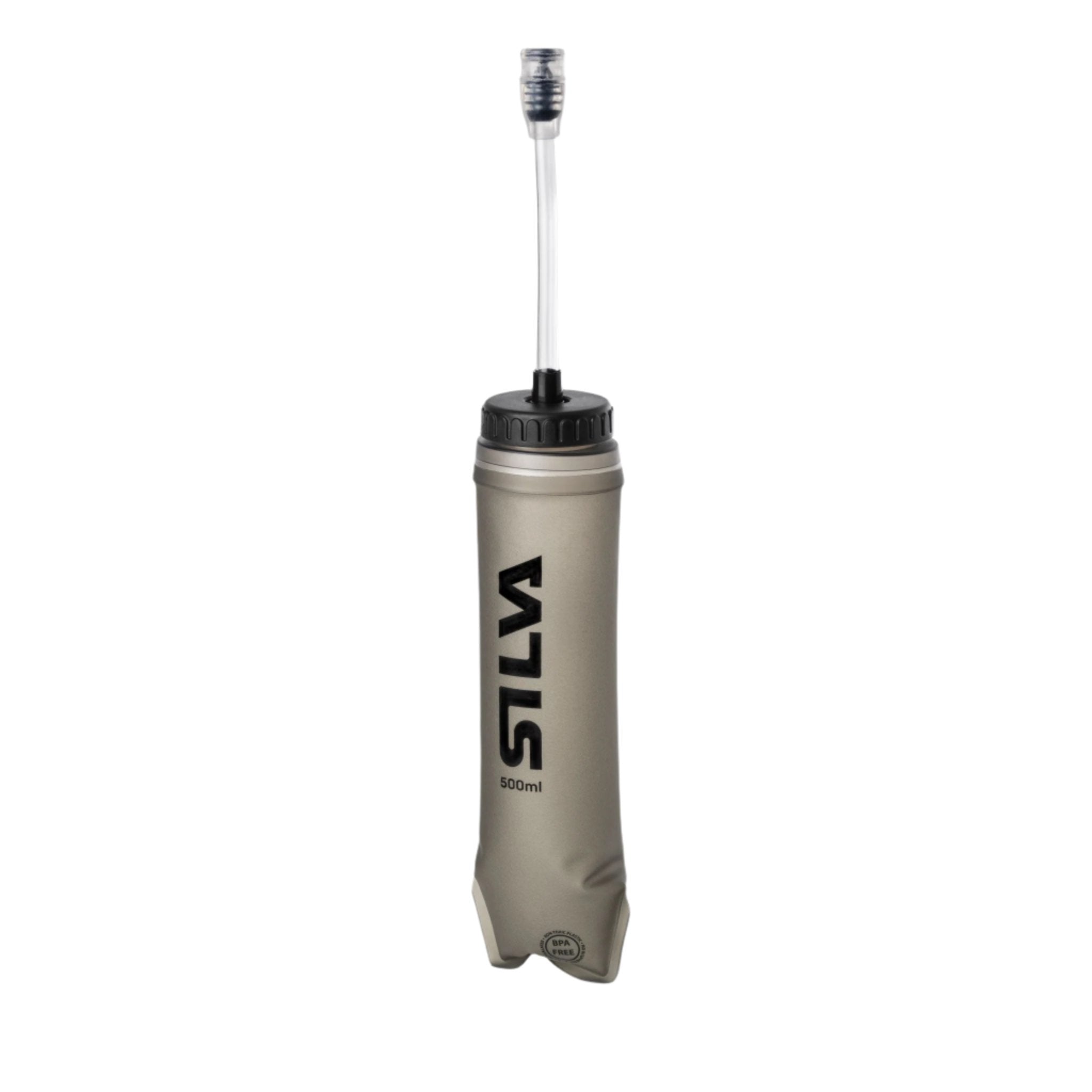 Silva Soft Flask Straw 500ml - Light Gray/Transparent