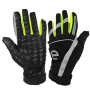 eGlove X-Treme Ultra Flip Touchscreen Running Gloves - Black/Flouro Yellow Hi-Viz