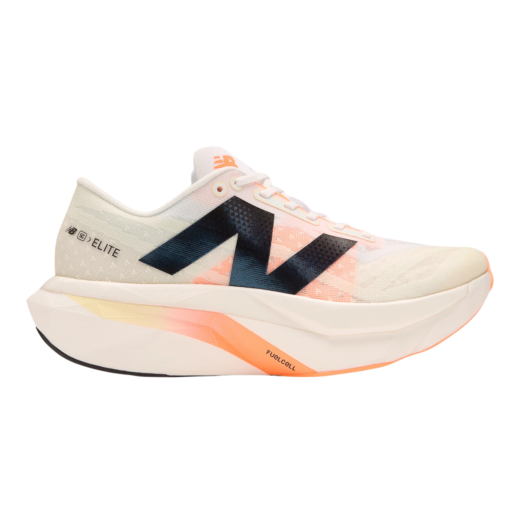 New Balance Womens FuelCell SuperComp Elite v4 - White/Angora/Hot Mango - Speed