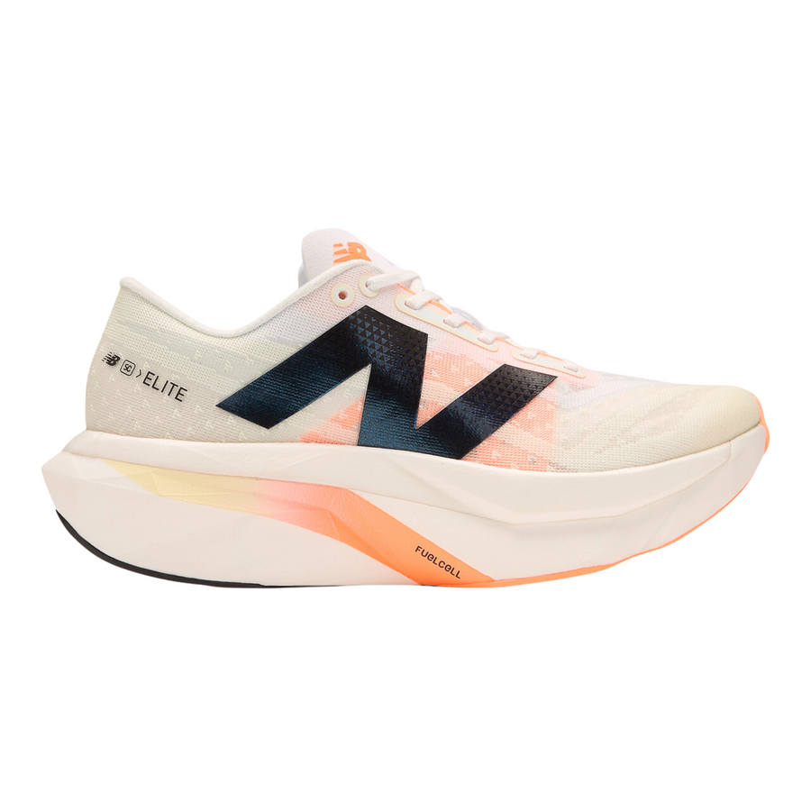 New Balance Womens FuelCell SuperComp Elite v4 - White/Angora/Hot Mango - Speed