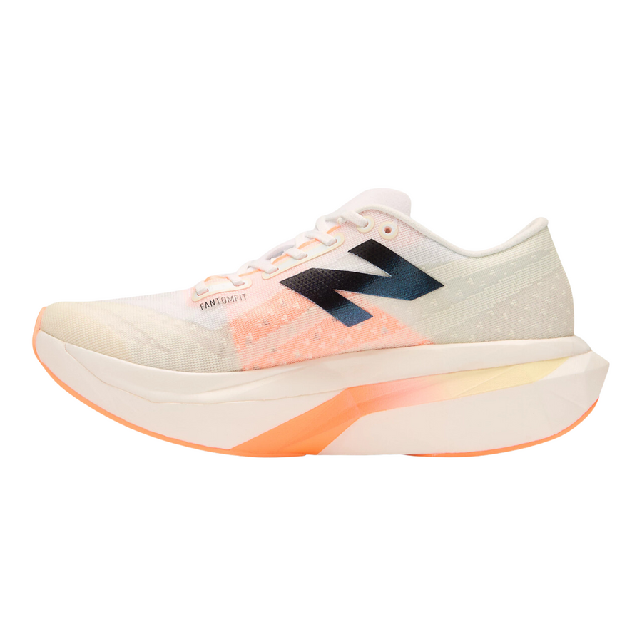 New Balance Womens FuelCell SuperComp Elite v4 - White/Angora/Hot Mango - Speed