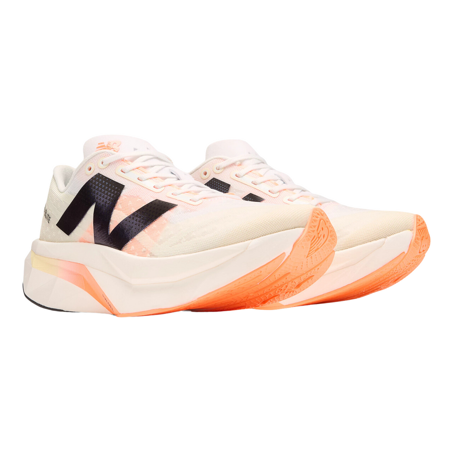 New Balance Womens FuelCell SuperComp Elite v4 - White/Angora/Hot Mango - Speed