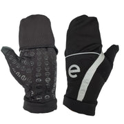 eGlove X-Treme Ultra Flip Touchscreen Running Gloves - Black/Flouro Yellow Hi-Viz