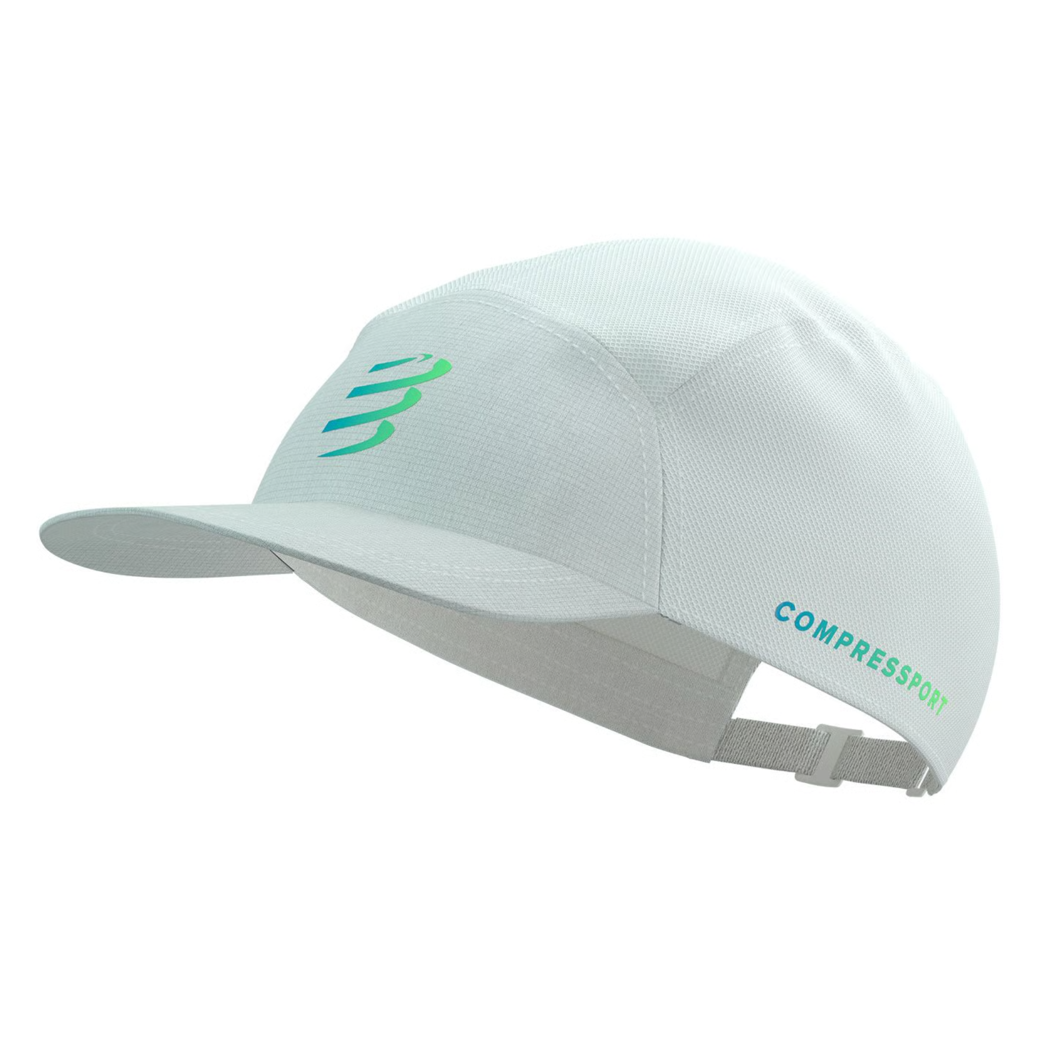 Compressport 5 Panel Cap - Star White/Blue Green