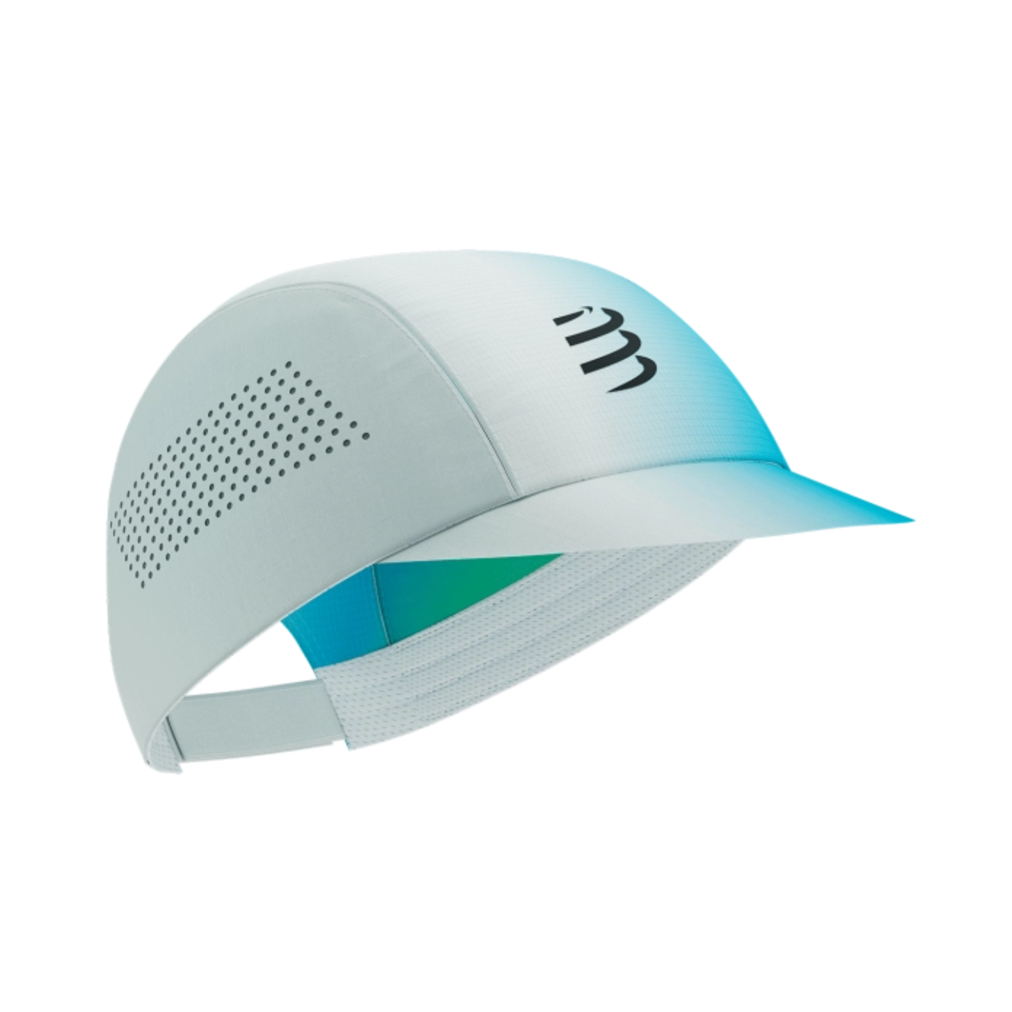Compressport Pro Racing Cap - Star White/Blue Green