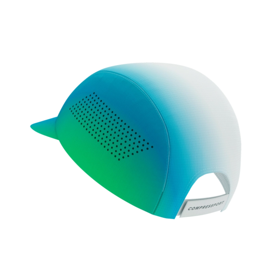 Compressport Pro Racing Cap - Star White/Blue Green