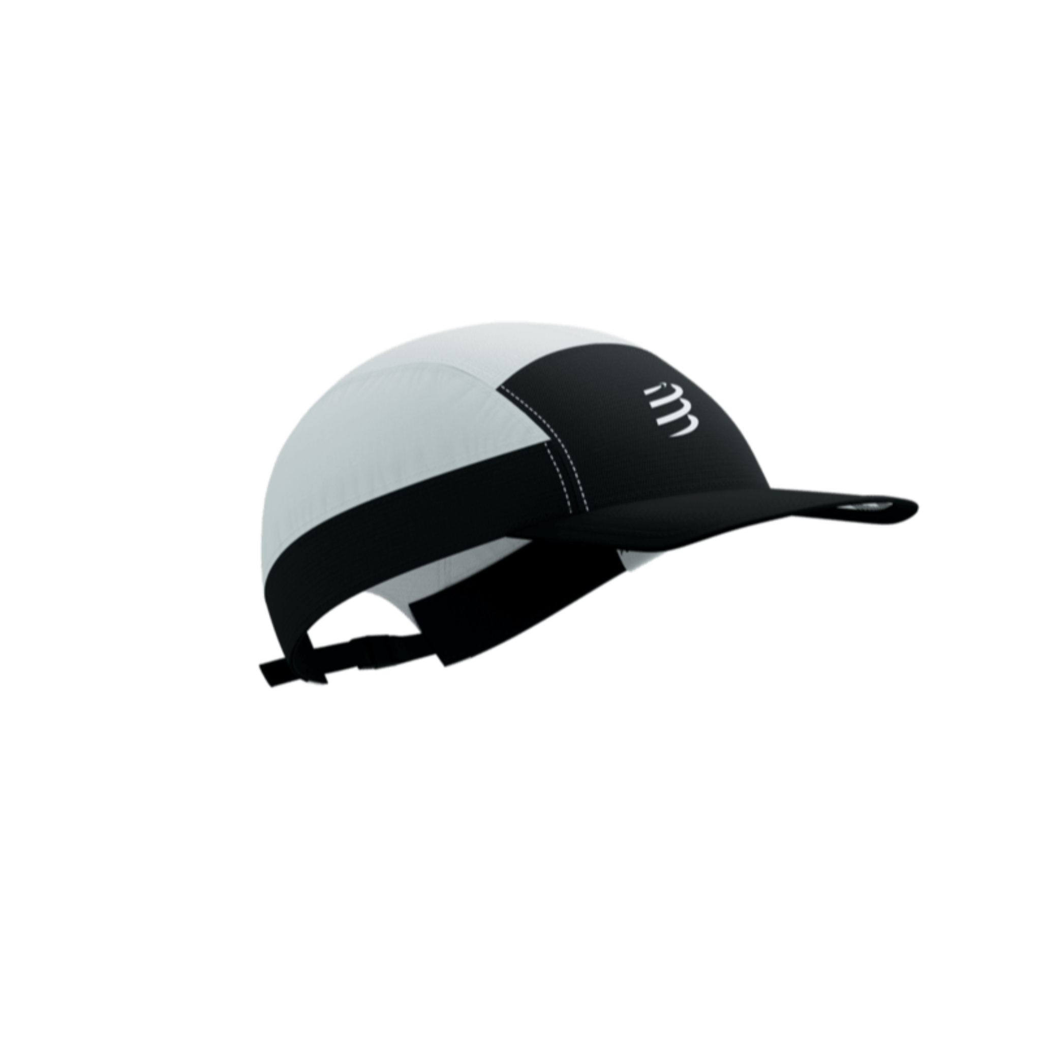 Compressport 5 Panel Light Cap - White/Black