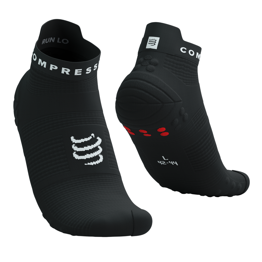 Compressport Pro Racing Socks v4.0 Run Low - Black/White/Core Red
