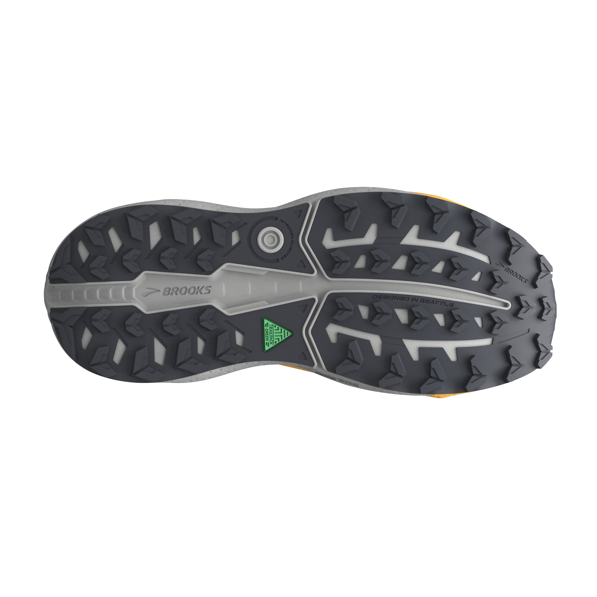 Brooks Mens Caldera 7 - Ebony/Blue Sapphire/Orange - Trail