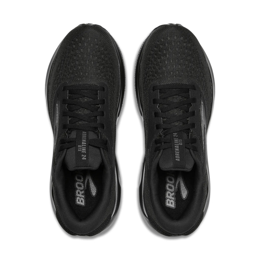 Brooks Mens Adrenaline GTS 24 - Black/Black/Ebony - Stability