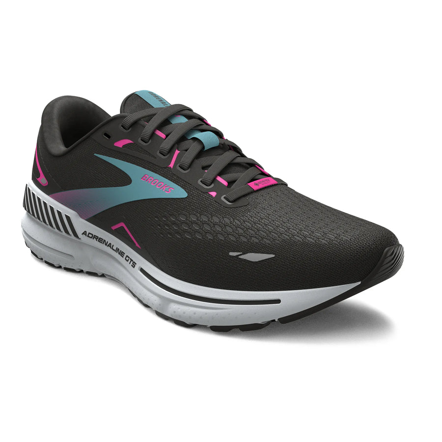 Brooks Womens Adrenaline GTS 23 GTX - Black/Knockout Pink/Aqua - Stability