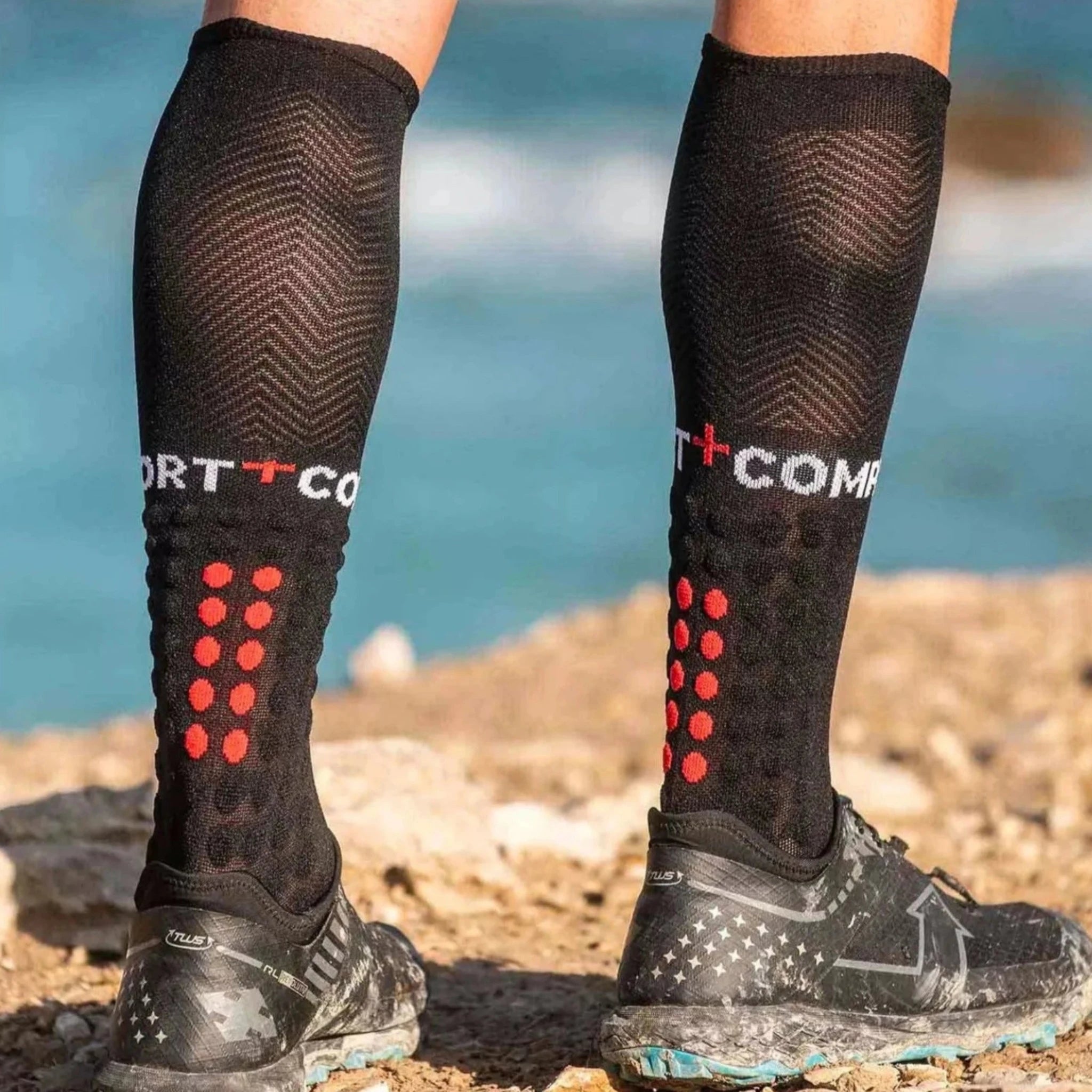 Compressport Compression Full Socks Run - Black