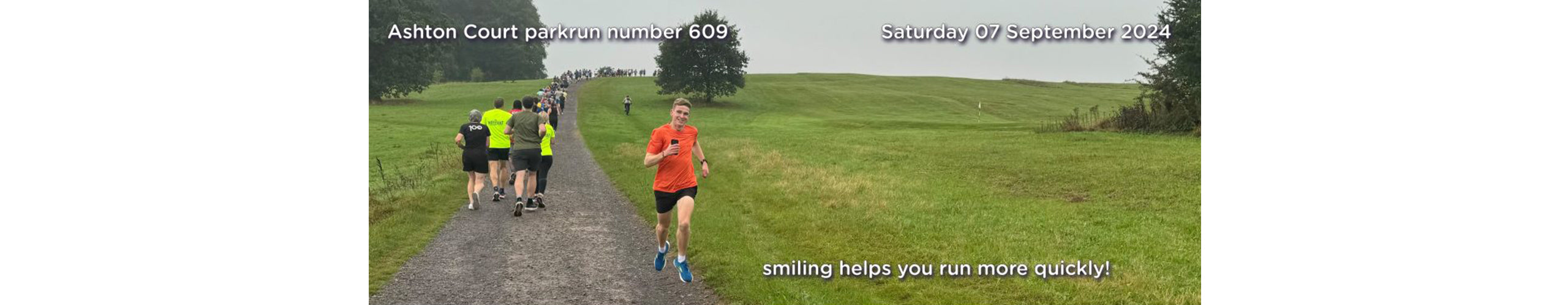 Image of Jamie from Kinisi Run Hub running at Ashton Court Parkrun number 609.