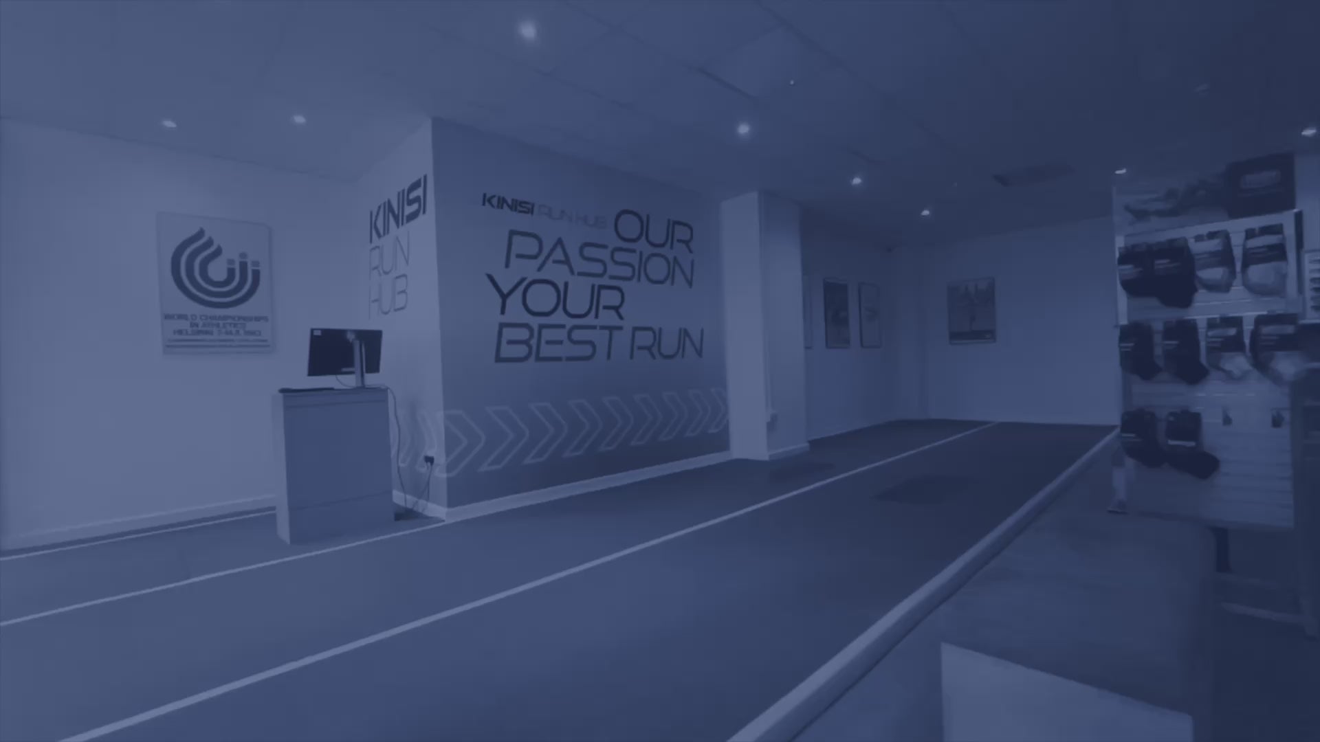 Video of a man running along the Kinisi Run Hub Movement Analysis track