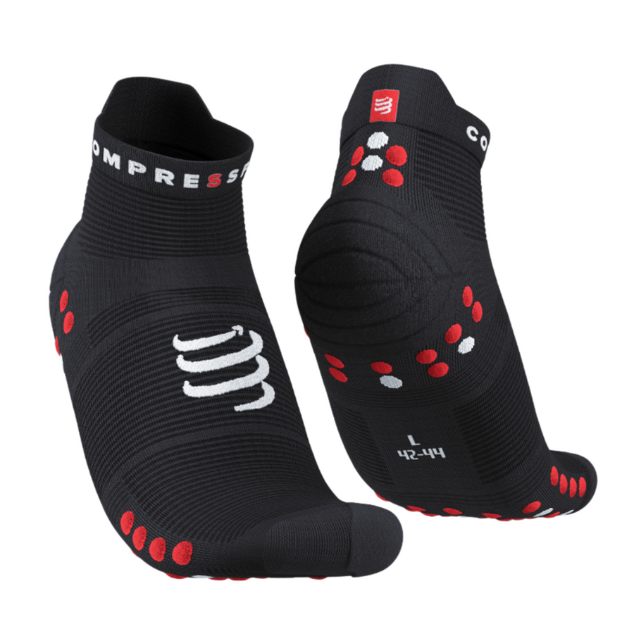 Compressport Pro Racing Socks v4.0 Run Low - Black/Red