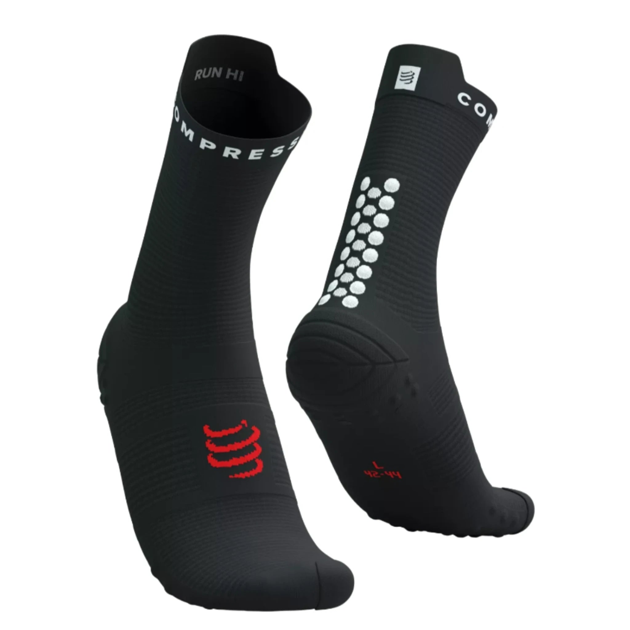 Compressport Pro Racing Socks v4.0 Run High - Black/White/Core Red