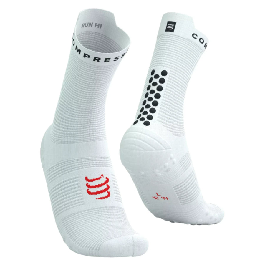 Compressport Pro Racing Socks v4.0 Run High - White/Black/Core Red