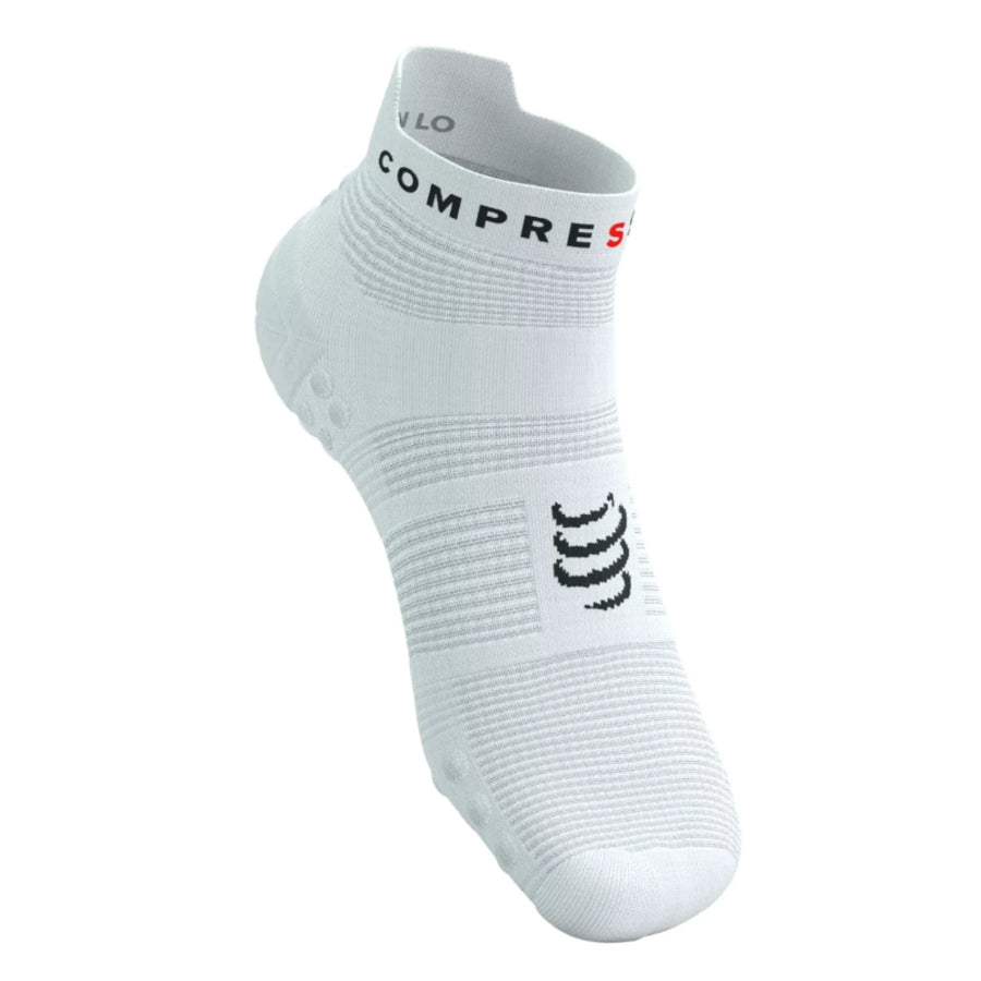 Compressport Pro Racing Socks v4.0 Run Low - White/Black