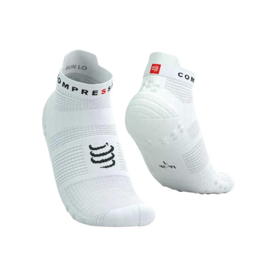 Compressport Pro Racing Socks v4.0 Run Low - White/Black