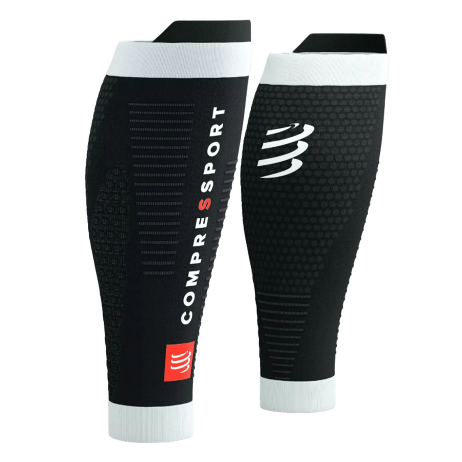 Compressport R2 3.0 Compression Calf Sleeve - Black/White
