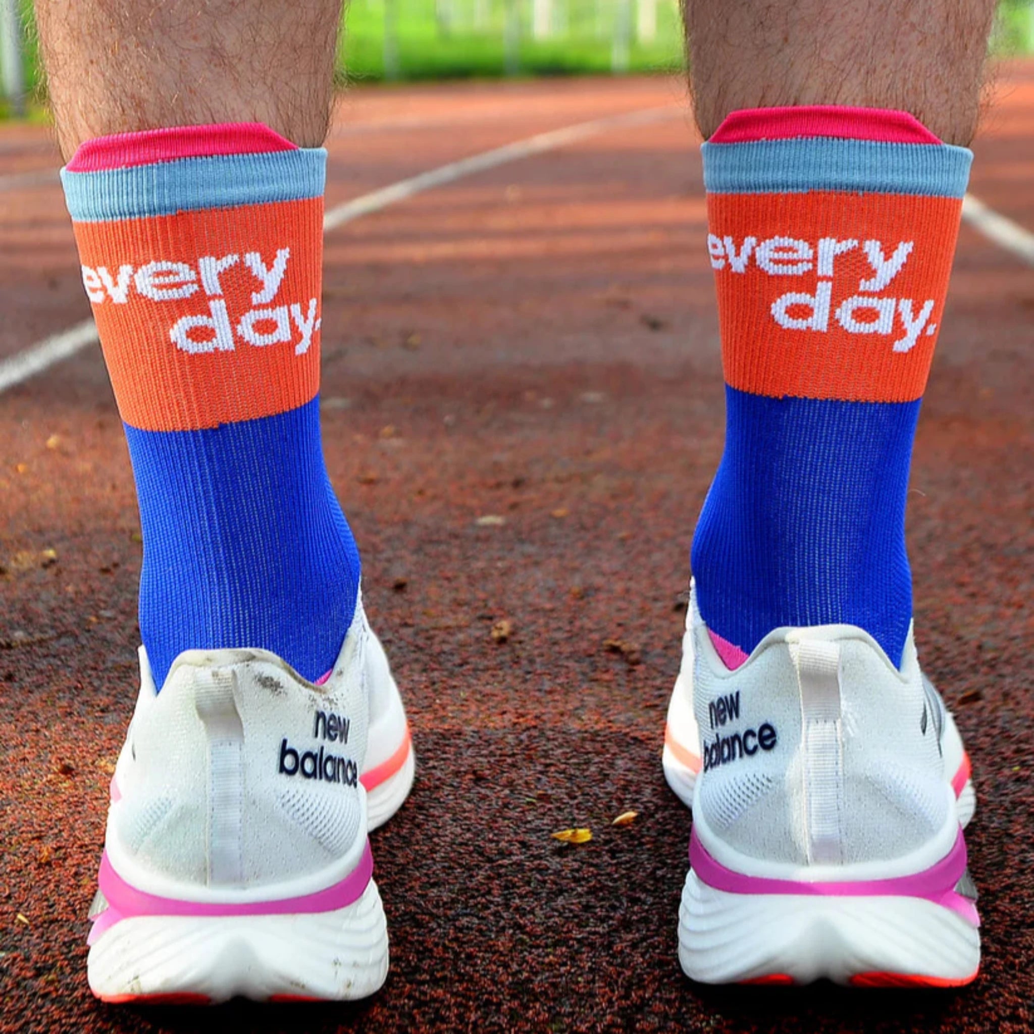 Everyday Running Co Running Socks - Blues/Burnt Orange