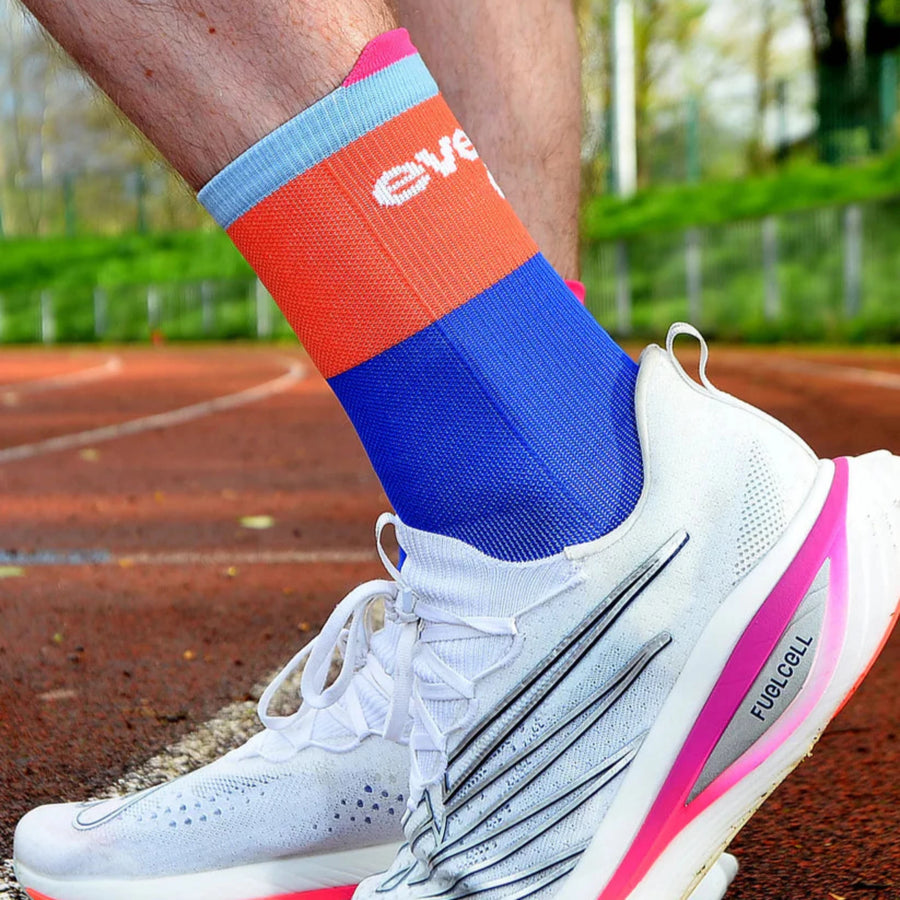 Everyday Running Co Running Socks - Blues/Burnt Orange